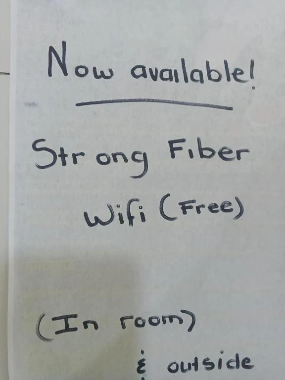 Guesthouse WiFi notice